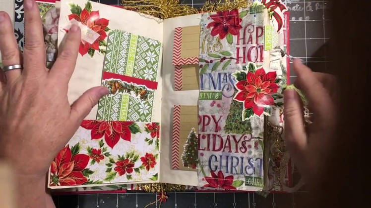 Dollar Tree junk journal challenge Christmas Edition show and tell | dearjuliejulie