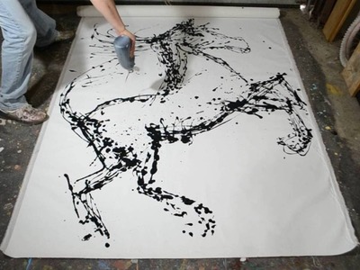 Drip Painting a Horse Straight out the Tube