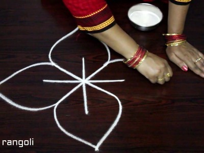 Easy free hand rangoli designs * simpl rangoli with out dots * friday kolam *muggulu * rangavalli