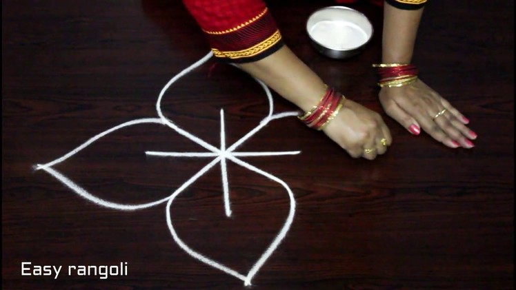 Easy free hand rangoli designs * simpl rangoli with out dots * friday kolam *muggulu * rangavalli