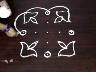 Easy muggulu rangoli designs with 5x5  dots || kolam designs with dots || easy rangoli designs