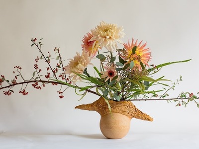 Fall Flower arrangement with blooming beauties tutorial ????????