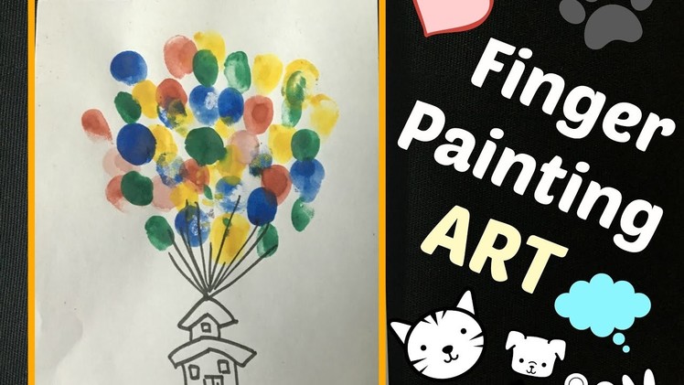 Finger Painting Art ! Kids Special ! Two Minute Art ! Craft With TK