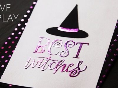 Halloween Card Making Ideas : Deco Foil Transfer Gel Stencil Technique - LIVE REPLAY