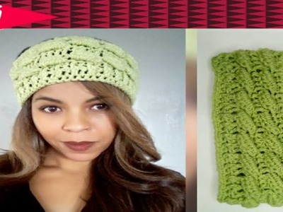 How to crochet a 3D headband - Stretchy crochet ear warmer