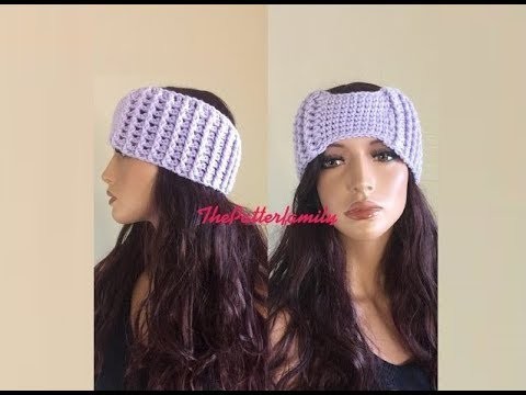 How to Crochet a Headband.Earwarmers Pattern #158│by ThePatternFamily