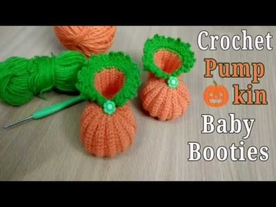 How To Crochet Cute Baby  Pumpkin ????  Booties