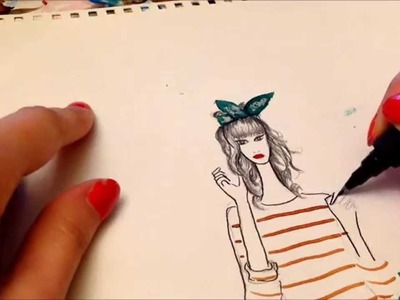 How to draw a fashion illustration. "Street style"