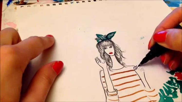 How to draw a fashion illustration. "Street style"