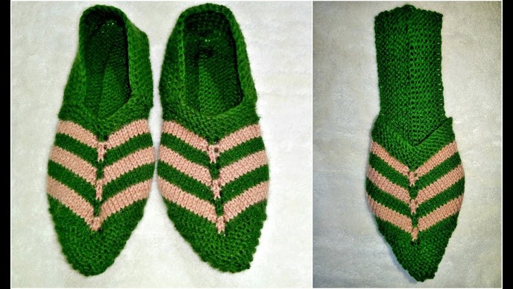 How to Knit and Crochet Punjabi Jutti (woollen socks)
