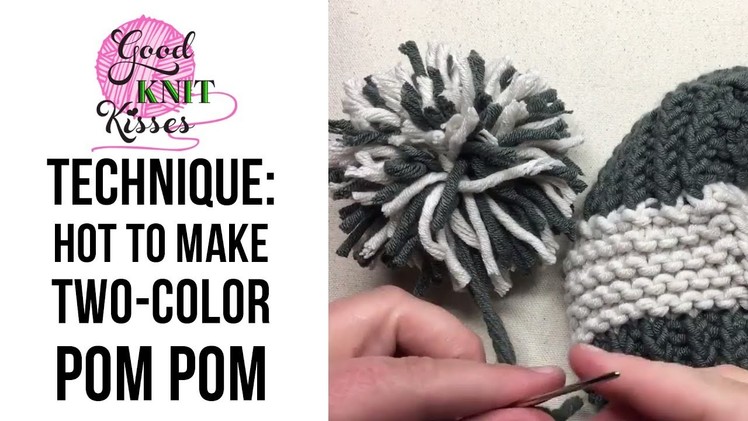How to Make 2 color Pompom