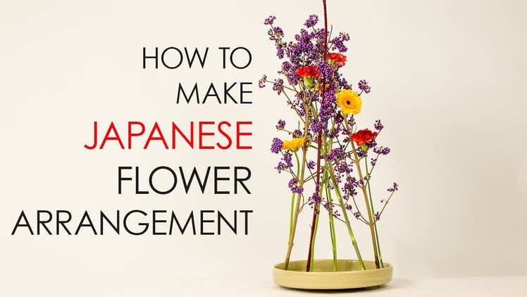 How to make a Japanese flower arrangement without kenzan