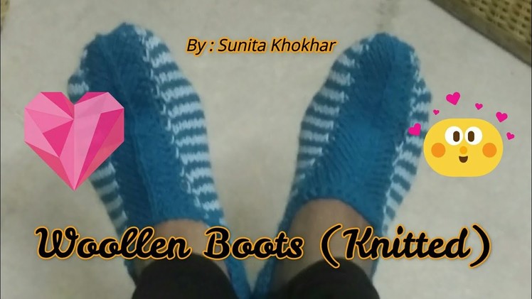 How to make ladies boots (knitting) normal size.