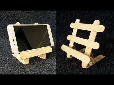 How to make mobile holder with popsicle sticks