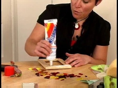 How to Make Stained Glass Mosaics : Gluing Stained Glass Mosaics