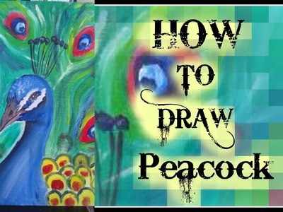 How to paint a peacock with acrylic color tutorial for beginners