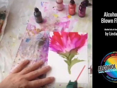 How to Paint with Alcohol Ink - Blowing Flowers Demo