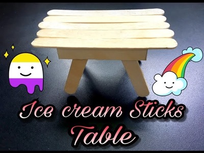 Ice cream sticks Table | Popsicle Sticks Table,Table Toy,Wooden Table,Dining Table ! Craft With TK