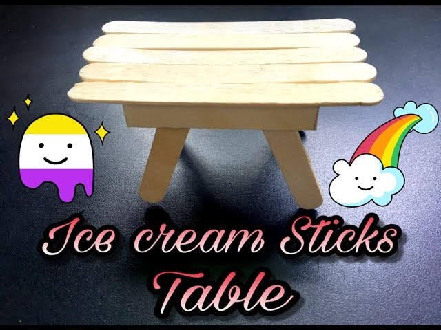 Ice cream sticks Table | Popsicle Sticks Table,Table Toy,Wooden Table,Dining Table ! Craft With TK