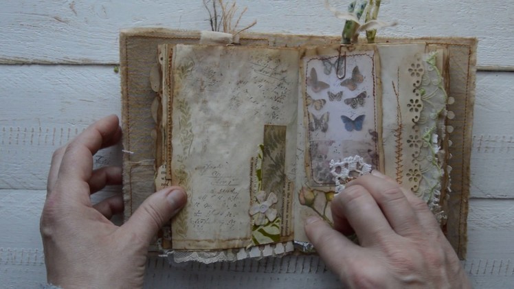 Junk journal " Nature N.2 " + round spine tip.