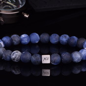 Men's Natural Sodalite Stone Bracelet ∆ Mens Bracelet ∆ Gift for Him ∆ Valentines Gift ∆ Wedding Bracelet  ∆ Best Man Gift ∆ Man Bracelet Gi