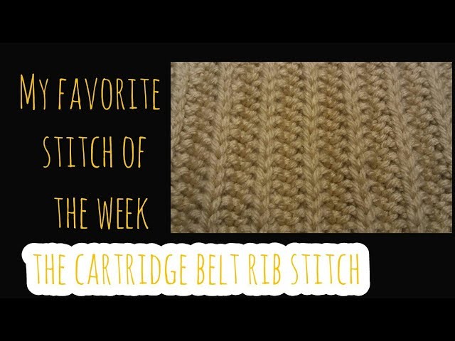 My Favorite Stitch of the Week: The Cartridge Belt Rib Stitch