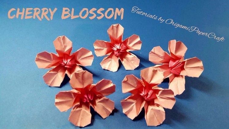Origami Cherry Blossom.Sakura Flower ( Hoa Anh Đào )  ???? Tutorial By OrigamiPaperCraft