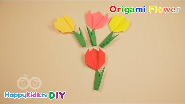 Origami Flower | Paper Crafts | Kid's Crafts and Activities | Happykids DIY