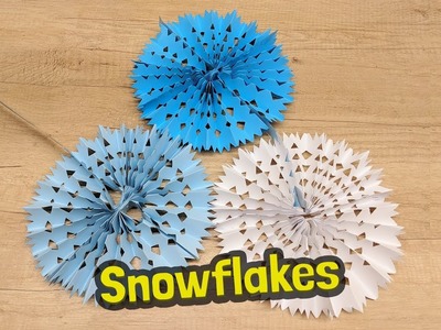 Paper Snowflakes made from two pieces of paper | Easy to make at home
