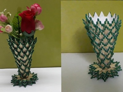 Recycling Art and Crafts Ideas: How to make Flower Vase Show piece