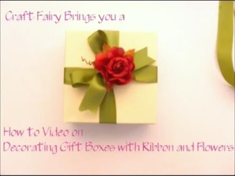 Ribbon and Flower Decorated Gift Box
