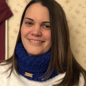 Royal blue neck warmer/cowl.  Wear it up around your face for extra warmth or folded down.  Very soft