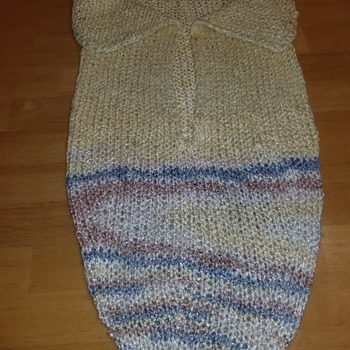 Soft cuddly baby cocoon made of a bamboo blend yarn