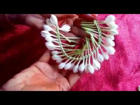 மரமல்லி நூலில்லாமாலை | Millingtonia Flower Garland without thread Method 2