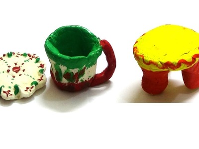 VERY EASY TEA CUP WITH SAUCER AND STOOL MAKING FOR KIDS-LEARNING ART FOR KIDS