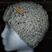 Very warm chunky beanie in great earth tones of beige and brown