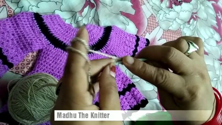Woolen frock design | new sweater design for baby or kids in hindi | Madhu The Knitter