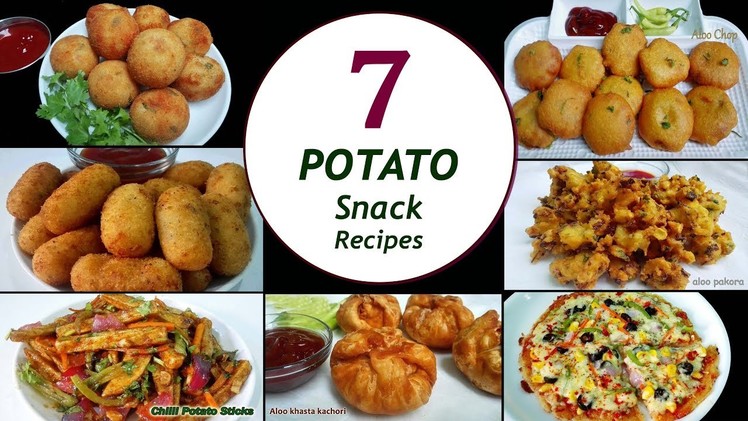 7 Potato Snack Recipes || 7 Days.Week Aloo Snacks || Simple & Easy Recipes