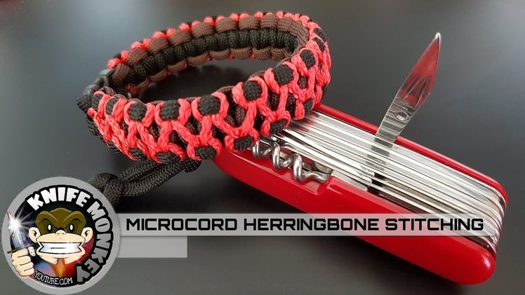 Adding Microcord Herringbone Stitching to a Cobra Stitch Paracord Bracelet