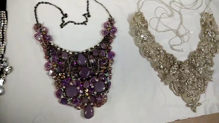 Beaded Necklace. Hand embroidery Designs