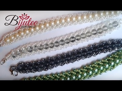 Beautiful beaded pearl bracelet