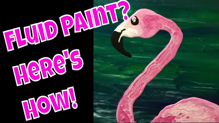 Big Surprise! It's a Flamingo! Controlled Fluid Acrylic Painting with Beautiful Cells