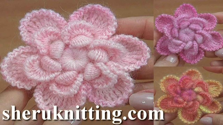 Crochet 3-Layer Petal Flower Tutorial 170 Crochet Flowers