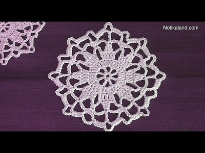 Crochet flower motif EASY tutorial