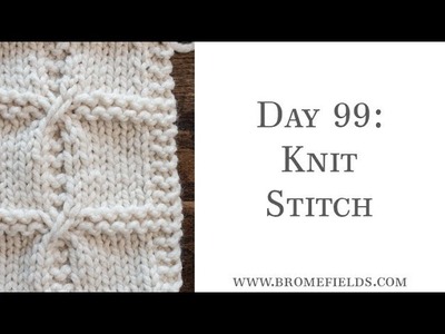 Day 99 : Knit Stitch : #100daysofknitstitches