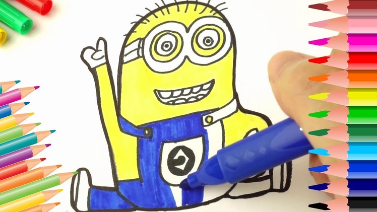 Despicable me 3 Coloring - Minion Despicable me 3 coloring | Kat Kids - Learn How to Draw & Colors