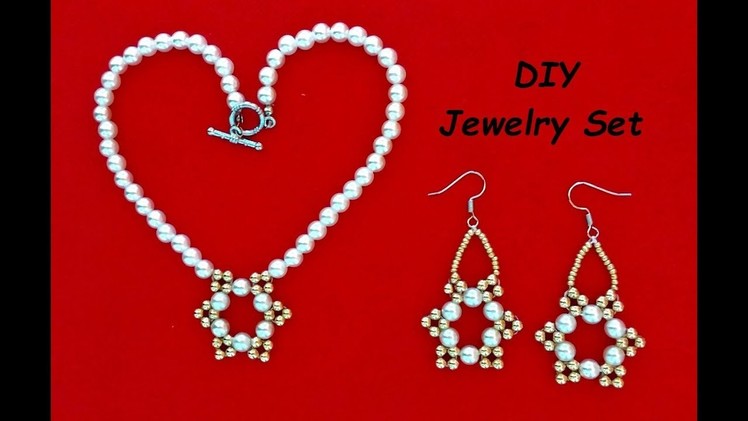 DIY  Jewelry Set with pearls