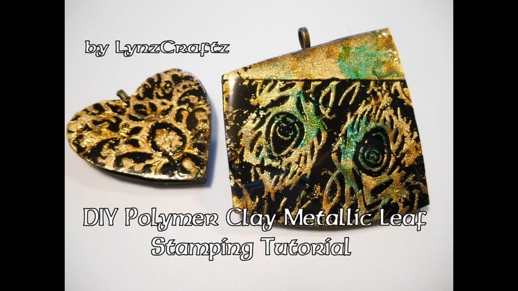 Diy Polymer Clay Metallic Leaf Stamping Tutorial