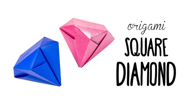 Easy Origami Square Diamond Tutorial ♥︎ No Glue ♥︎ Paper Kawaii