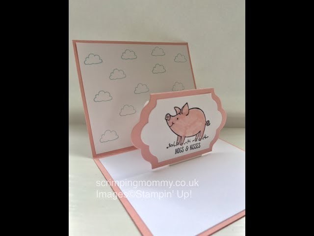 Easy piggy pop up card Stampin' Up! products